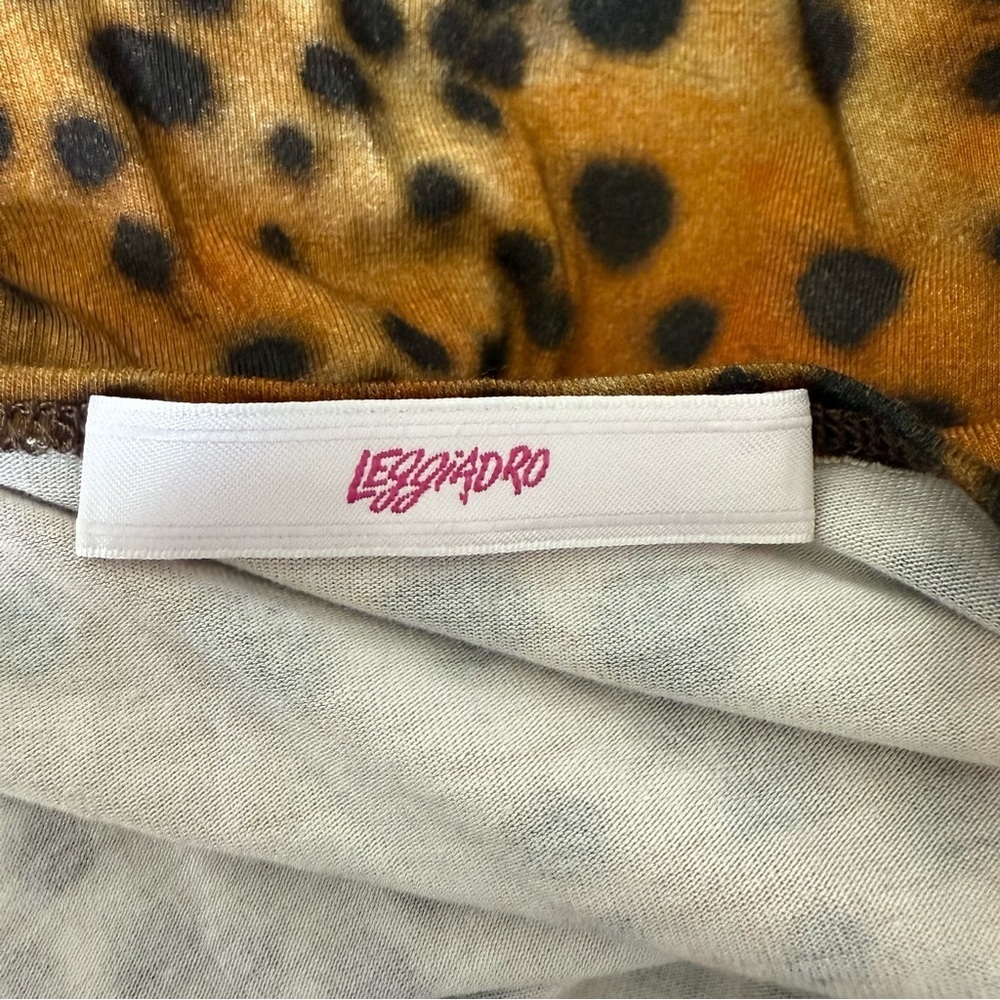 Leggiadro Tan and Brown top with Long Sleeves - Picture 4 of 6